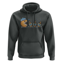 Funny Hanukkah Hoodie Donut Chasing Flames Jewish - Wonder Print Shop