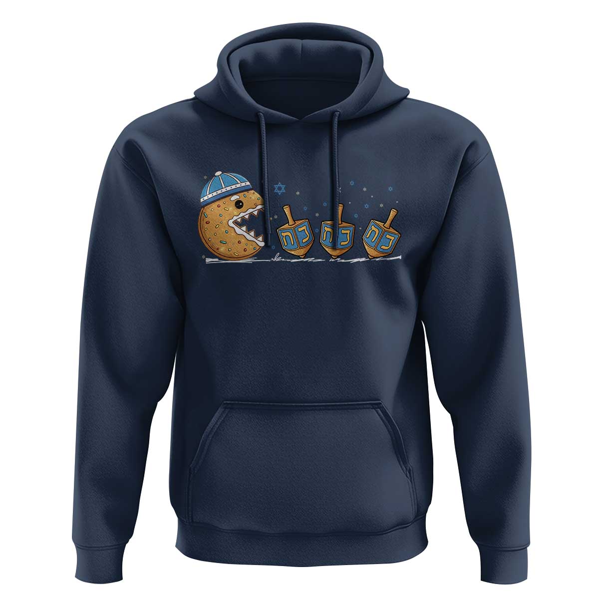 Funny Hanukkah Hoodie Donut Chasing Flames Jewish - Wonder Print Shop