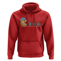 Funny Hanukkah Hoodie Donut Chasing Flames Jewish - Wonder Print Shop