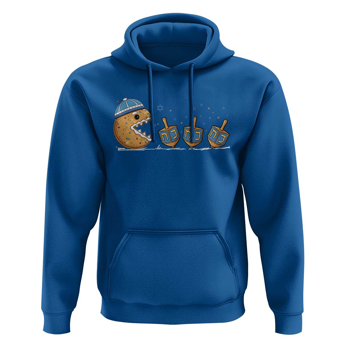 Funny Hanukkah Hoodie Donut Chasing Flames Jewish - Wonder Print Shop