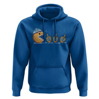Funny Hanukkah Hoodie Donut Chasing Flames Jewish - Wonder Print Shop