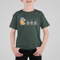 Funny Hanukkah T Shirt For Kid Donut Chasing Flames Jewish - Wonder Print Shop