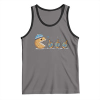 Funny Hanukkah Tank Top Donut Chasing Flames Jewish - Wonder Print Shop