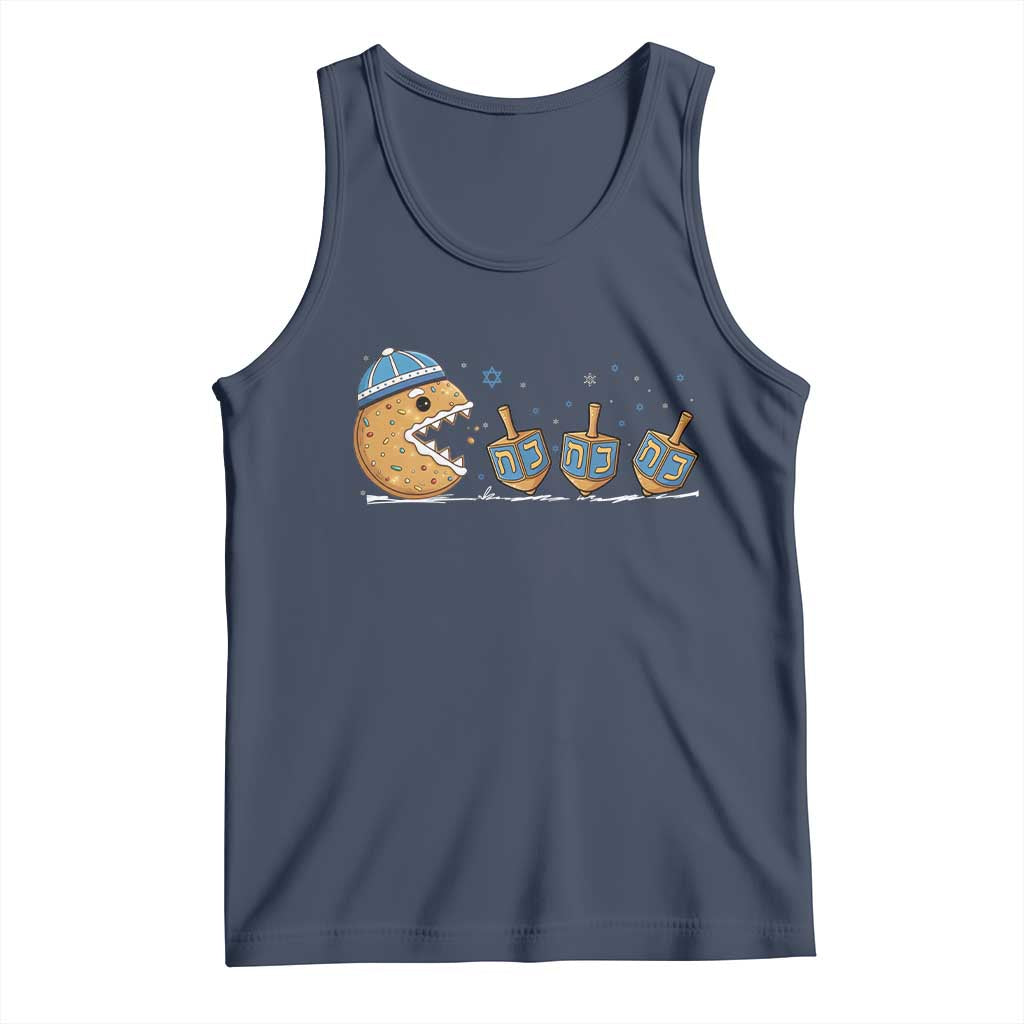 Funny Hanukkah Tank Top Donut Chasing Flames Jewish - Wonder Print Shop