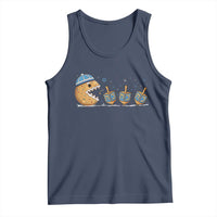 Funny Hanukkah Tank Top Donut Chasing Flames Jewish - Wonder Print Shop