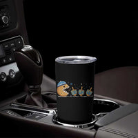 Funny Hanukkah Tumbler Cup Donut Chasing Flames Jewish - Wonder Print Shop