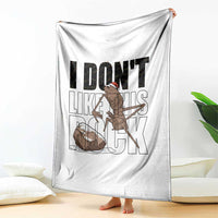 Marcus The Worm Christmas Meme Throw Blanket I Do Not Like This Rock Xmas - Wonder Print Shop