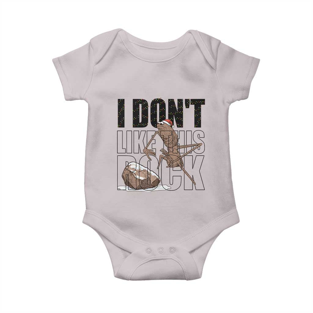 Marcus The Worm Christmas Meme Baby Onesie I Do Not Like This Rock Xmas - Wonder Print Shop
