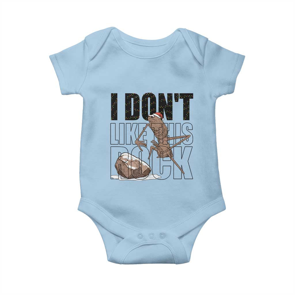 Marcus The Worm Christmas Meme Baby Onesie I Do Not Like This Rock Xmas - Wonder Print Shop