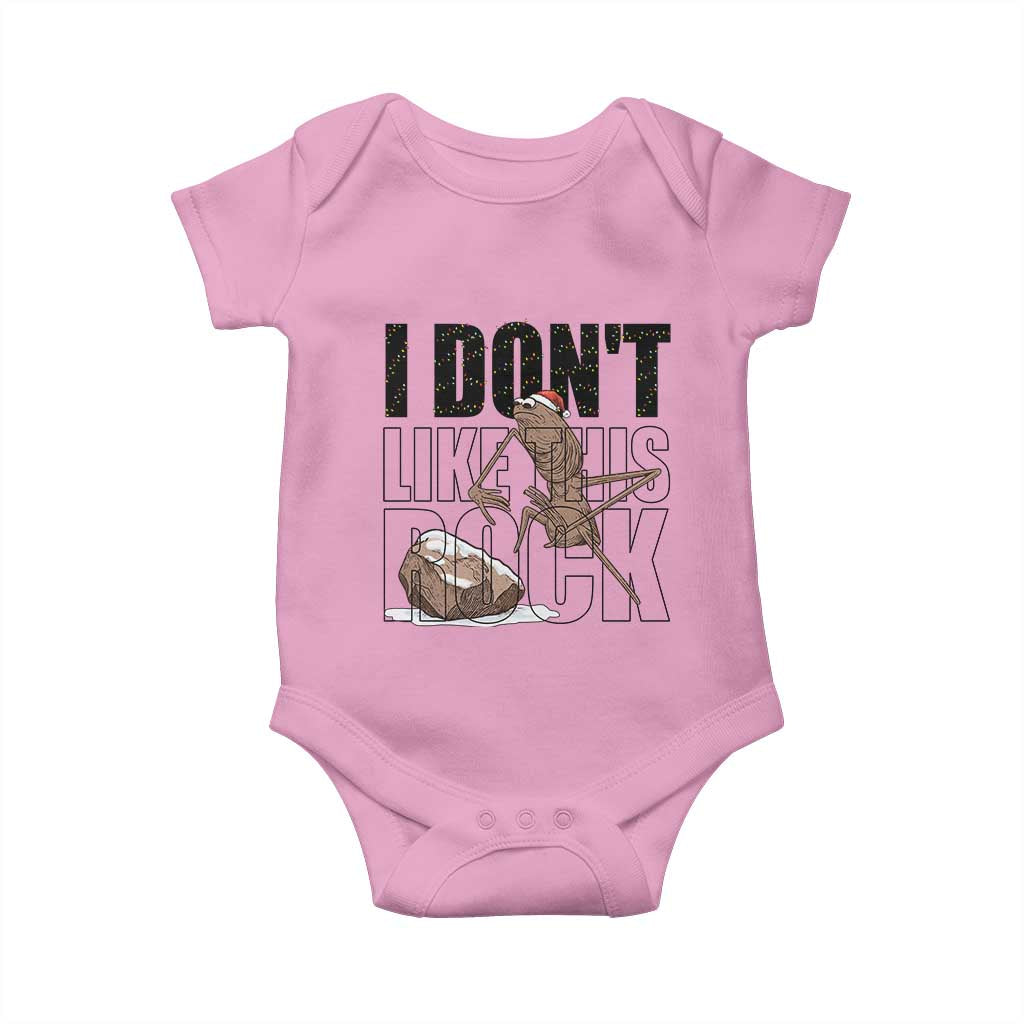 Marcus The Worm Christmas Meme Baby Onesie I Do Not Like This Rock Xmas - Wonder Print Shop