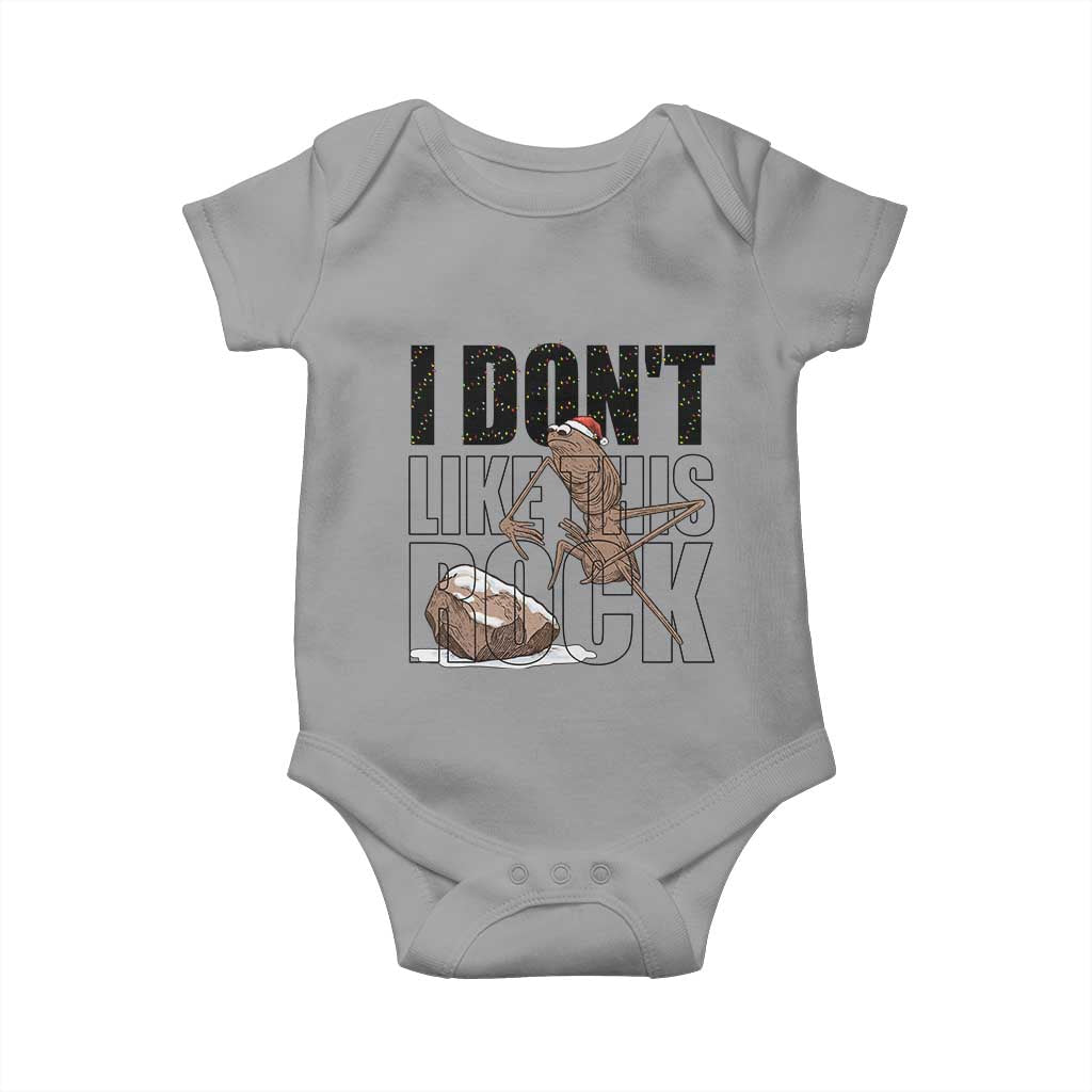 Marcus The Worm Christmas Meme Baby Onesie I Do Not Like This Rock Xmas - Wonder Print Shop