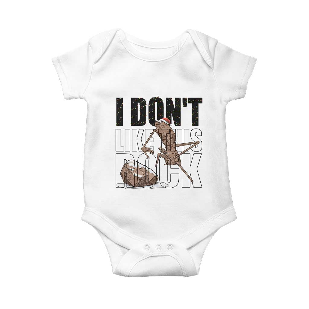 Marcus The Worm Christmas Meme Baby Onesie I Do Not Like This Rock Xmas - Wonder Print Shop