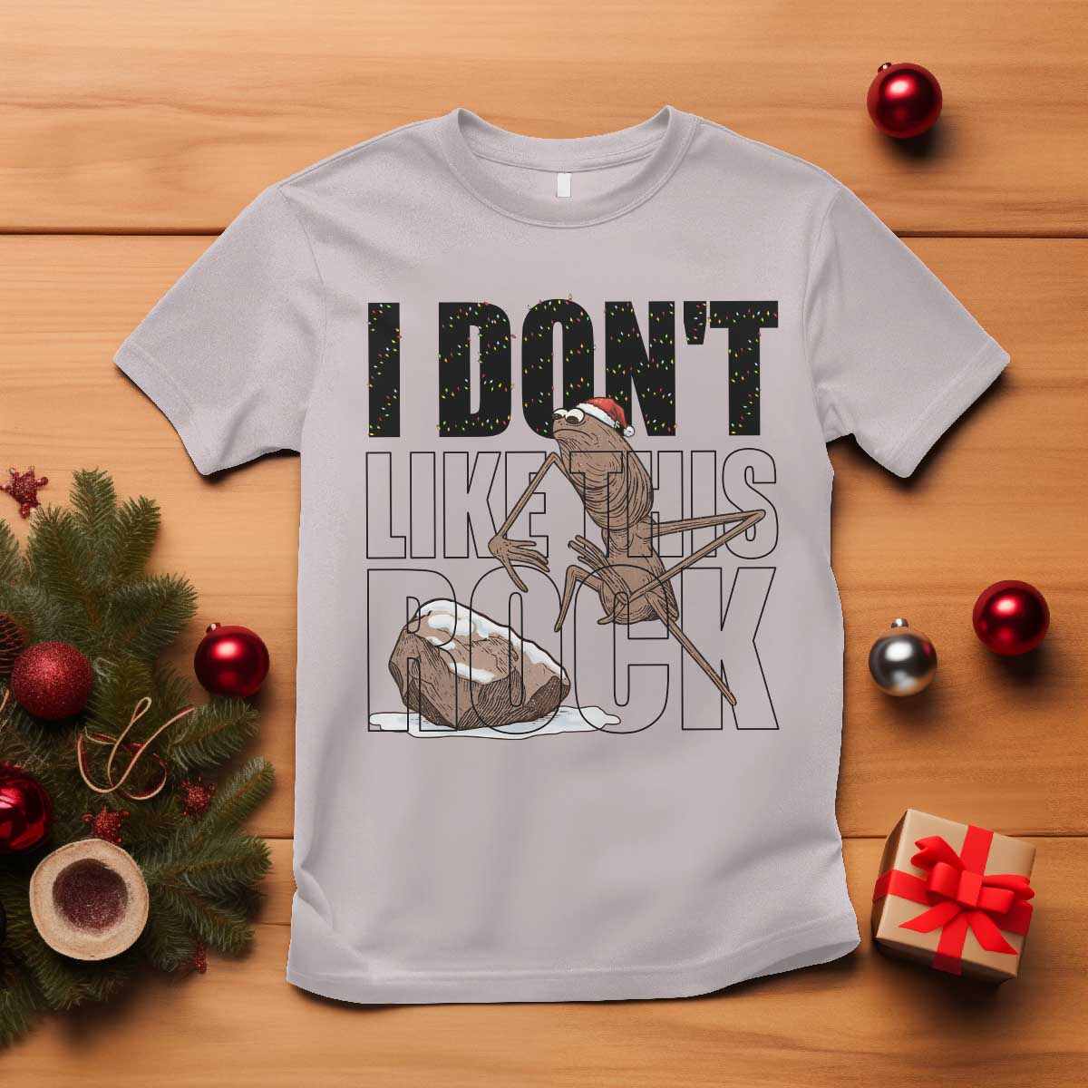 Marcus The Worm Christmas Meme T Shirt I Do Not Like This Rock Xmas - Wonder Print Shop