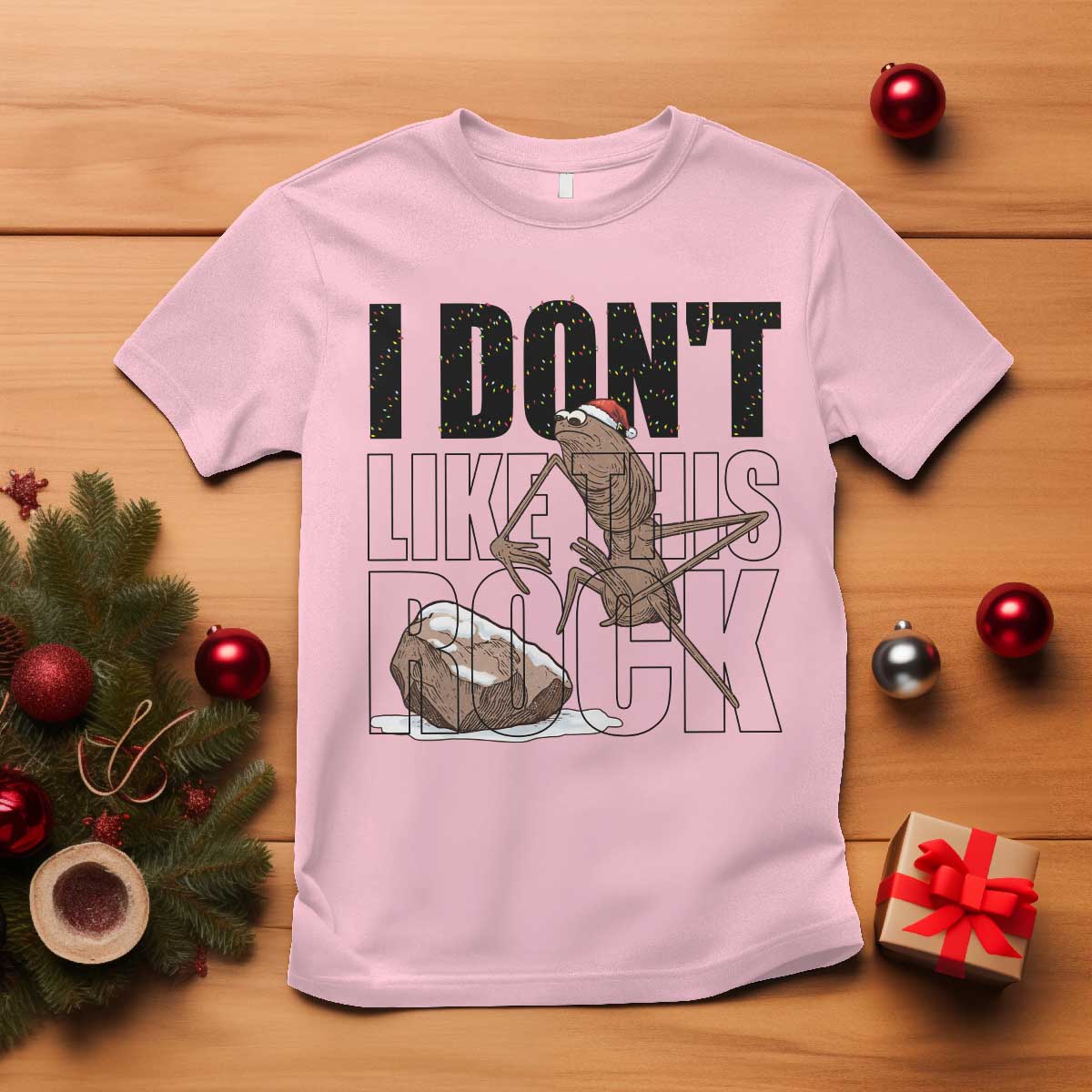Marcus The Worm Christmas Meme T Shirt I Do Not Like This Rock Xmas - Wonder Print Shop