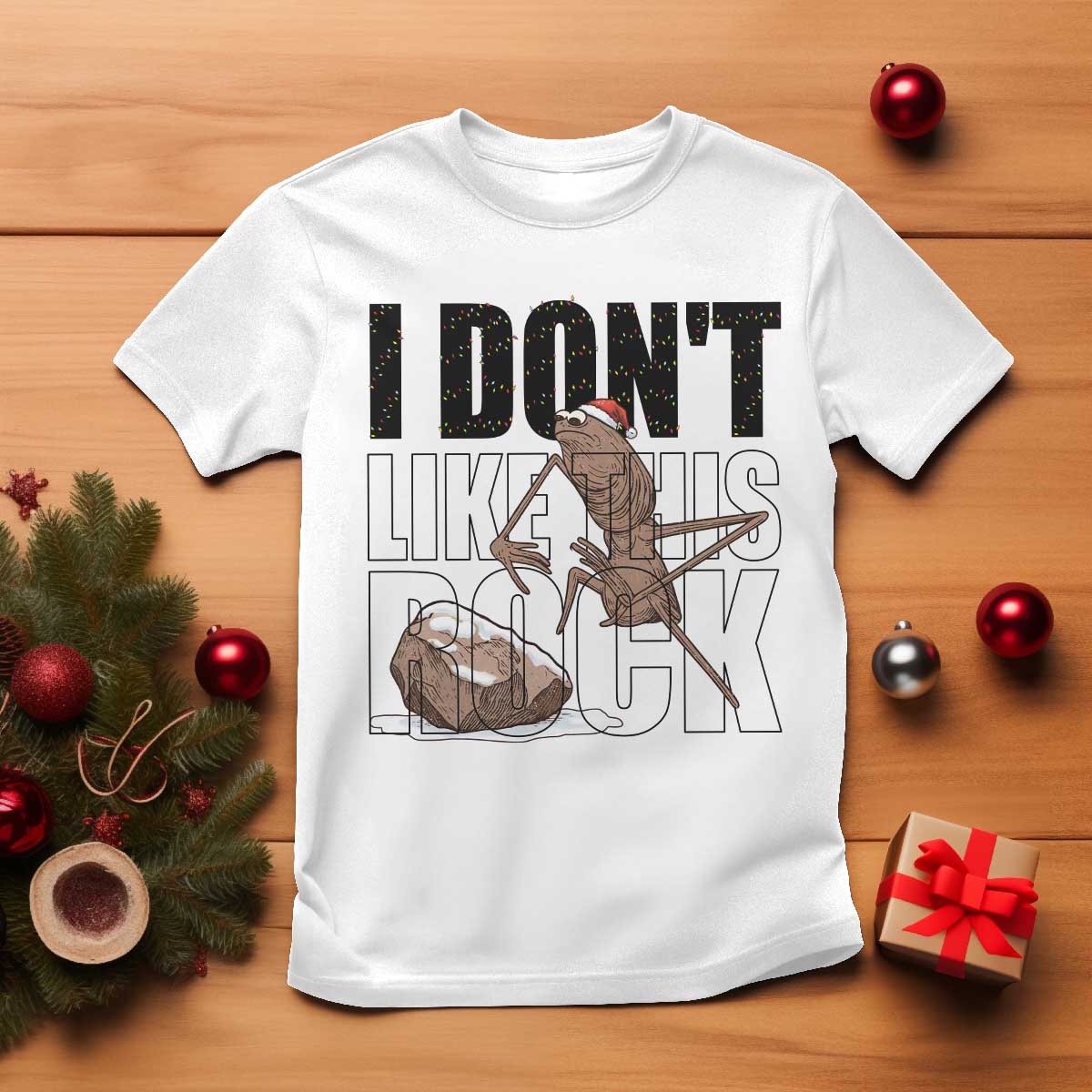Marcus The Worm Christmas Meme T Shirt I Do Not Like This Rock Xmas - Wonder Print Shop