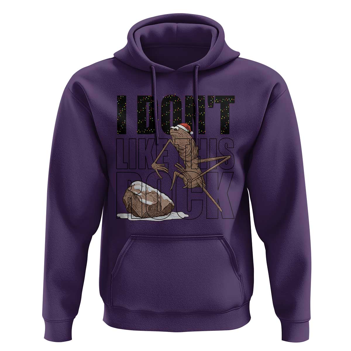 Marcus The Worm Christmas Meme Hoodie I Do Not Like This Rock Xmas - Wonder Print Shop