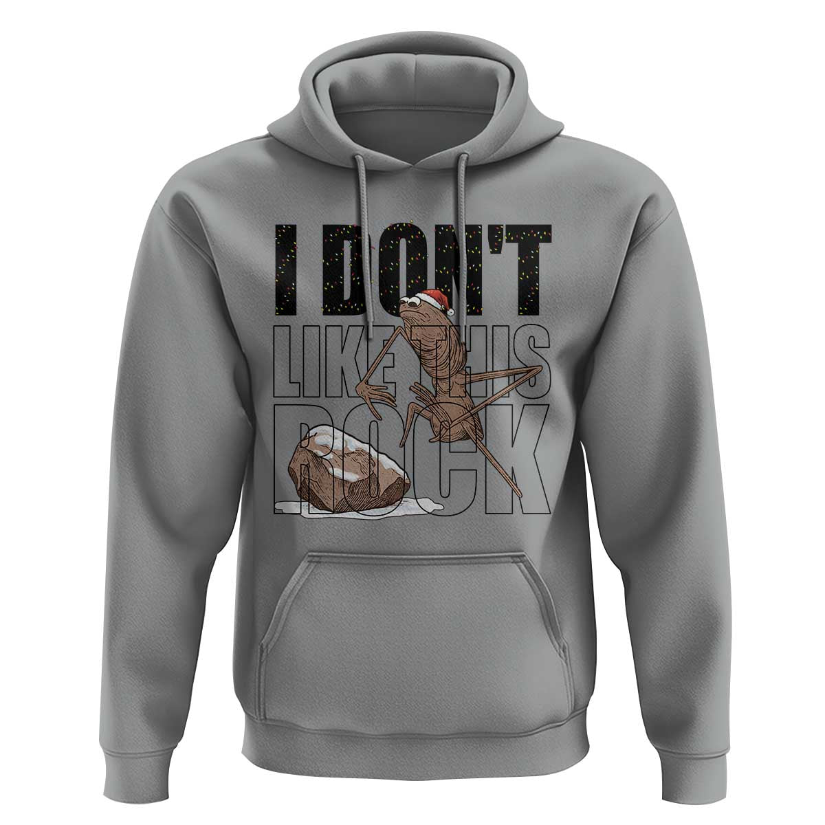 Marcus The Worm Christmas Meme Hoodie I Do Not Like This Rock Xmas - Wonder Print Shop