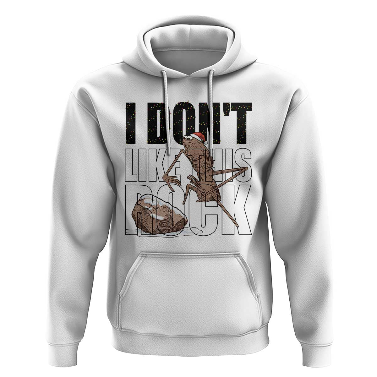 Marcus The Worm Christmas Meme Hoodie I Do Not Like This Rock Xmas - Wonder Print Shop