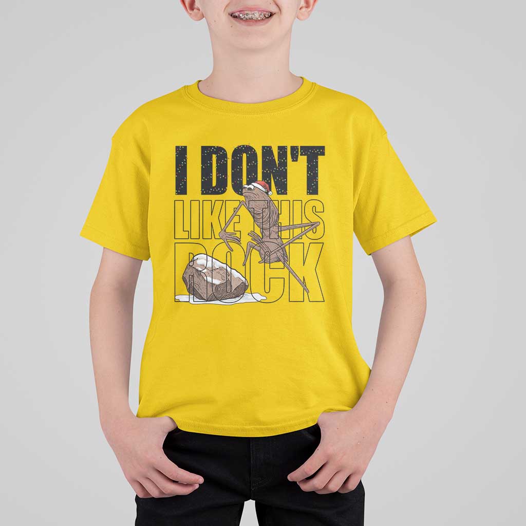Marcus The Worm Christmas Meme T Shirt For Kid I Do Not Like This Rock Xmas - Wonder Print Shop