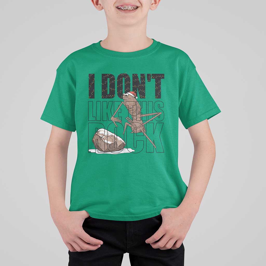 Marcus The Worm Christmas Meme T Shirt For Kid I Do Not Like This Rock Xmas - Wonder Print Shop