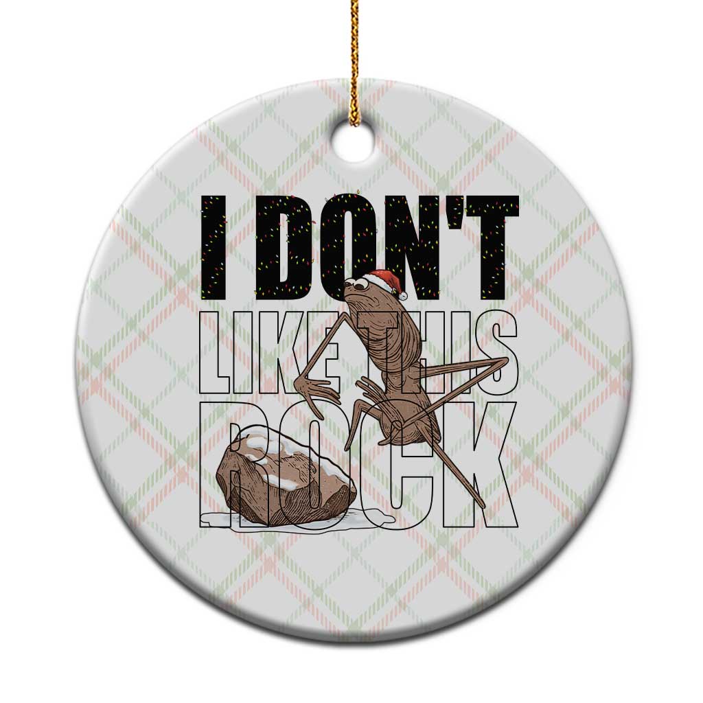 Marcus The Worm Christmas Meme Ceramic Ornament I Do Not Like This Rock Xmas - Wonder Print Shop