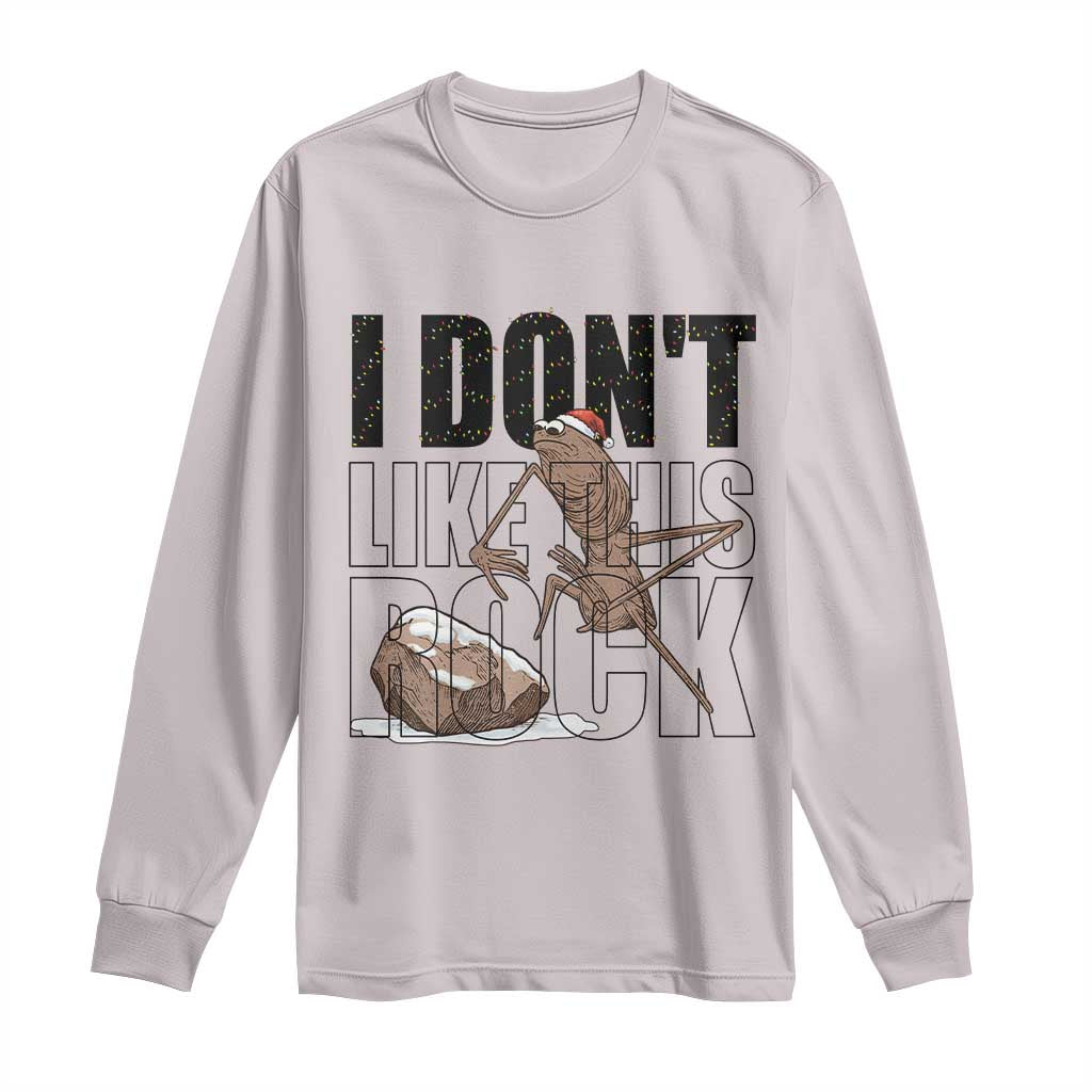 Marcus The Worm Christmas Meme Long Sleeve Shirt I Do Not Like This Rock Xmas - Wonder Print Shop