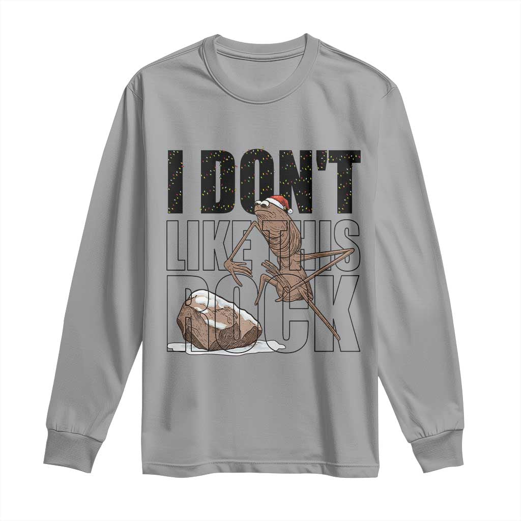 Marcus The Worm Christmas Meme Long Sleeve Shirt I Do Not Like This Rock Xmas - Wonder Print Shop