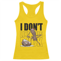 Marcus The Worm Christmas Meme Racerback Tank Top I Do Not Like This Rock Xmas - Wonder Print Shop