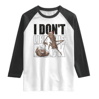 Marcus The Worm Christmas Meme Raglan Shirt I Do Not Like This Rock Xmas - Wonder Print Shop