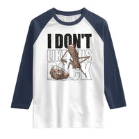 Marcus The Worm Christmas Meme Raglan Shirt I Do Not Like This Rock Xmas - Wonder Print Shop