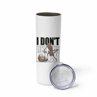 Marcus The Worm Christmas Meme Skinny Tumbler I Do Not Like This Rock Xmas - Wonder Print Shop