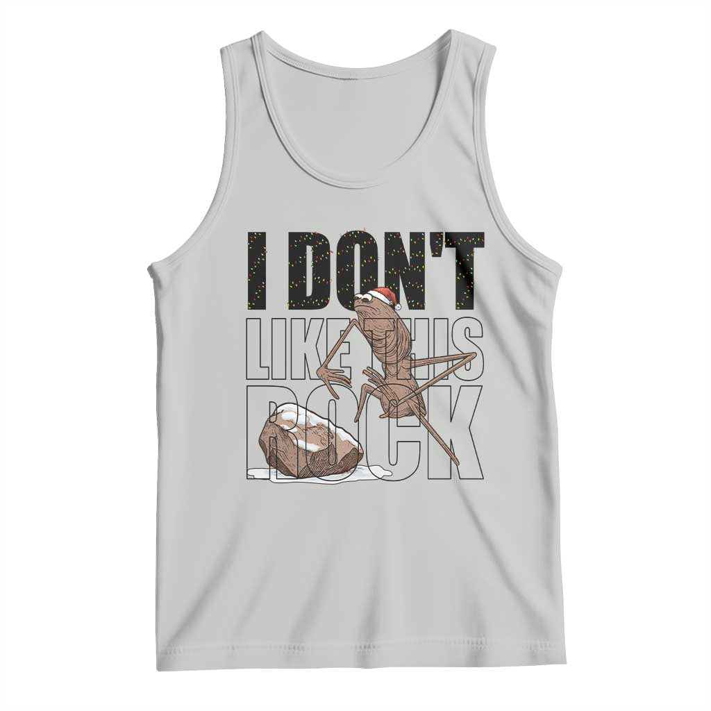 Marcus The Worm Christmas Meme Tank Top I Do Not Like This Rock Xmas - Wonder Print Shop