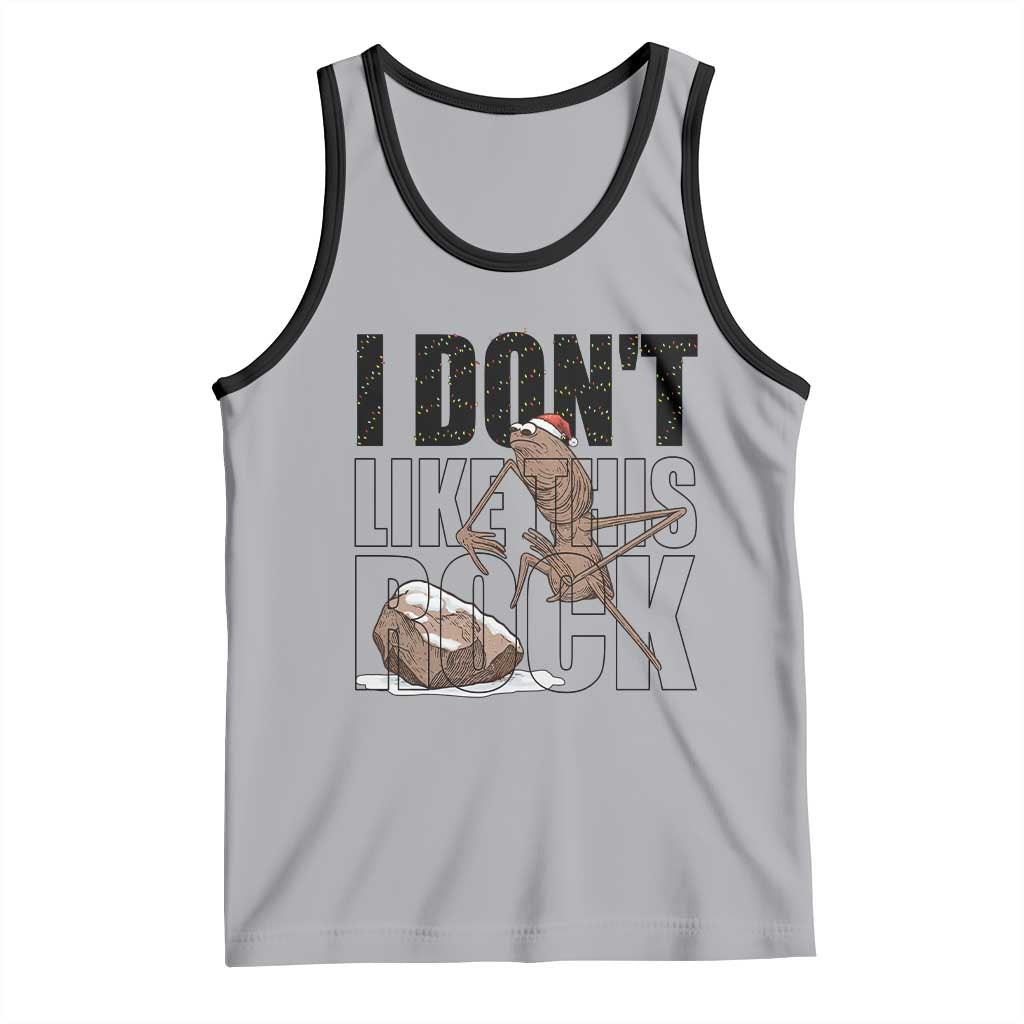 Marcus The Worm Christmas Meme Tank Top I Do Not Like This Rock Xmas - Wonder Print Shop