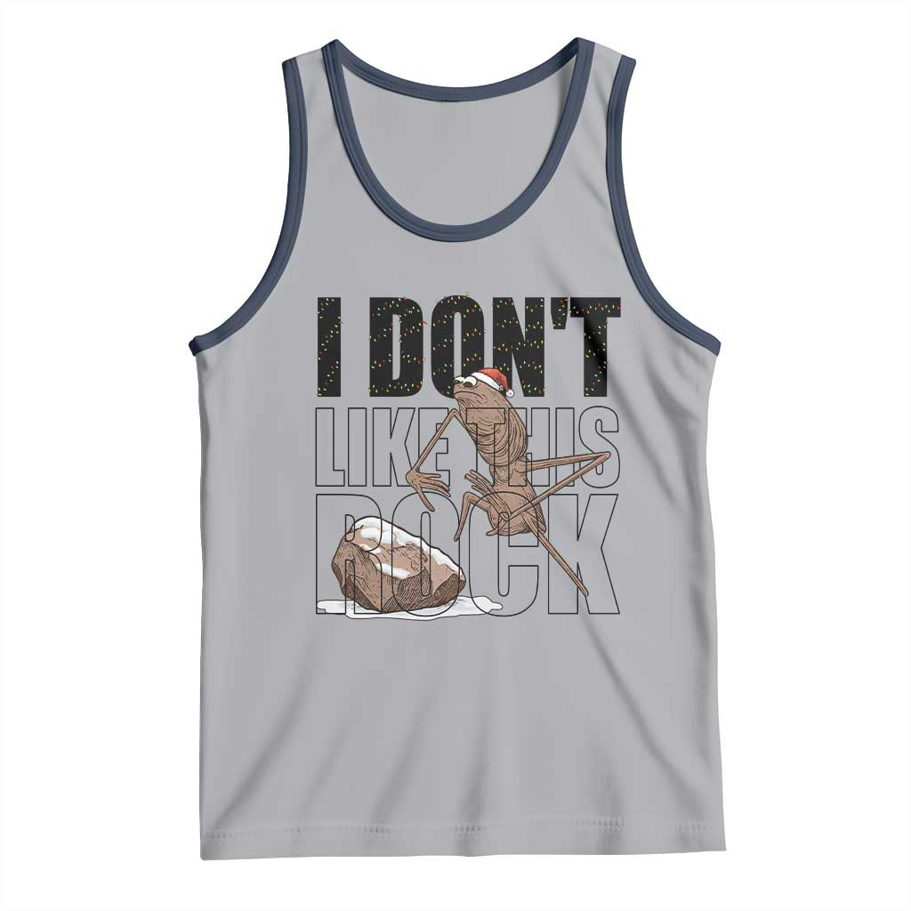 Marcus The Worm Christmas Meme Tank Top I Do Not Like This Rock Xmas - Wonder Print Shop