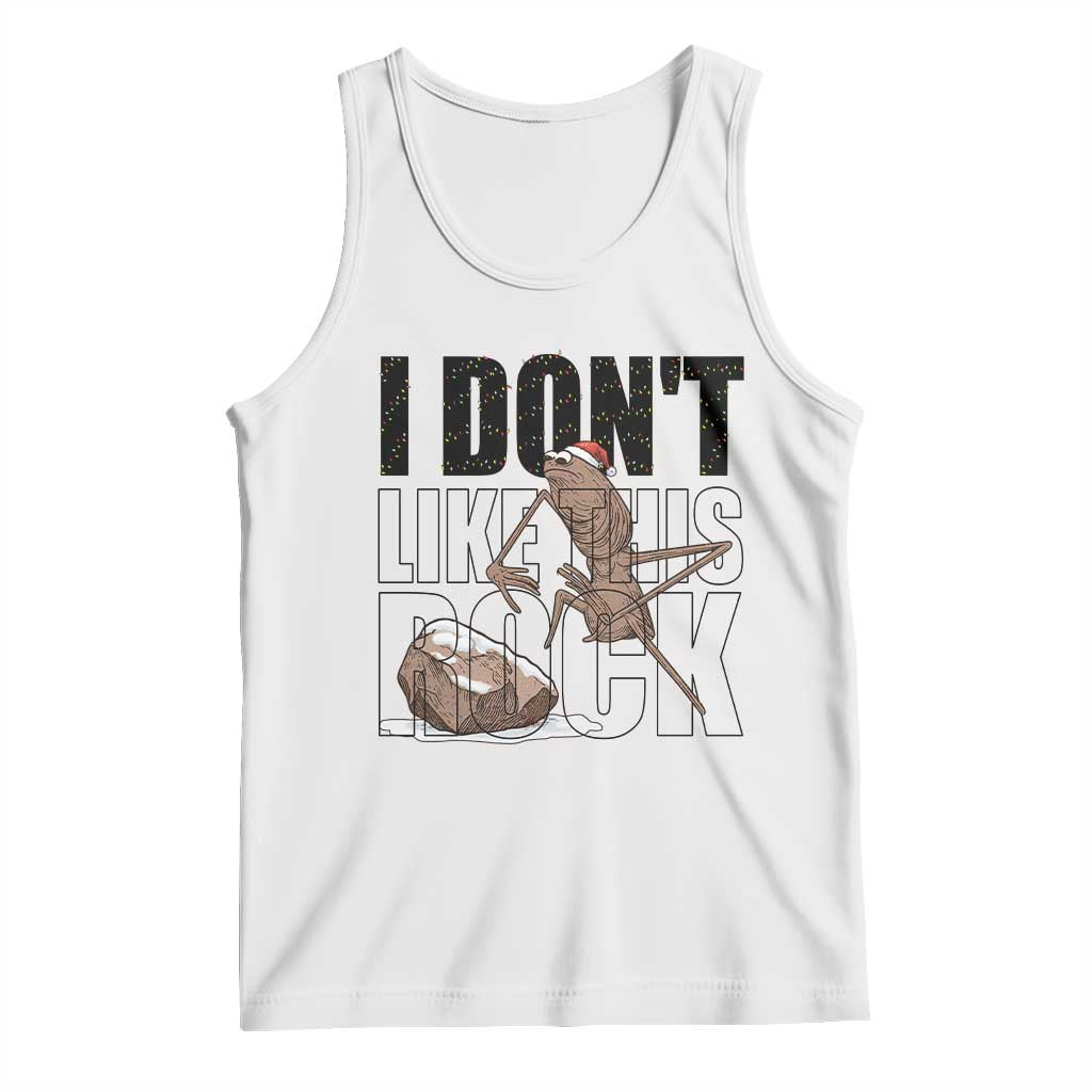 Marcus The Worm Christmas Meme Tank Top I Do Not Like This Rock Xmas - Wonder Print Shop