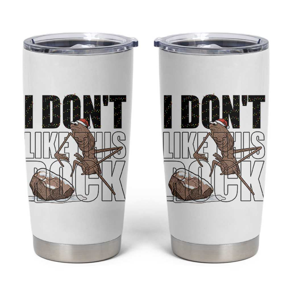 Marcus The Worm Christmas Meme Tumbler Cup I Do Not Like This Rock Xmas - Wonder Print Shop