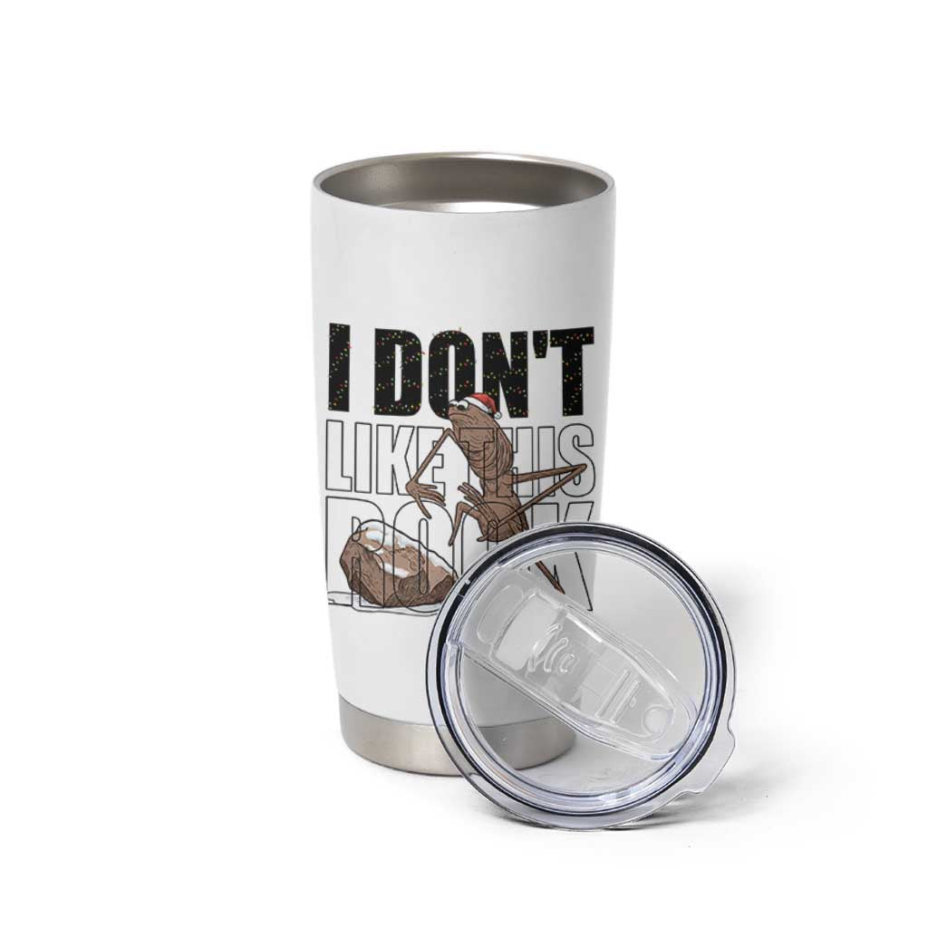 Marcus The Worm Christmas Meme Tumbler Cup I Do Not Like This Rock Xmas - Wonder Print Shop