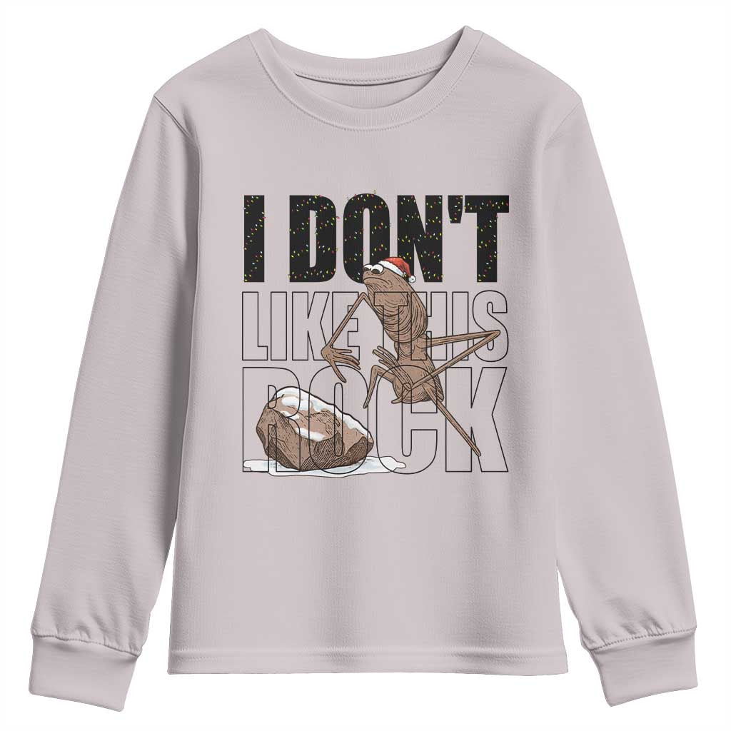Marcus The Worm Christmas Meme Youth Sweatshirt I Do Not Like This Rock Xmas - Wonder Print Shop