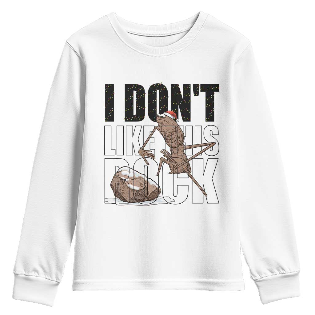 Marcus The Worm Christmas Meme Youth Sweatshirt I Do Not Like This Rock Xmas - Wonder Print Shop