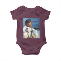 John F. Kennedy Smoking Smoker Baby Onesie If Not Us Who If Not Now When Quote