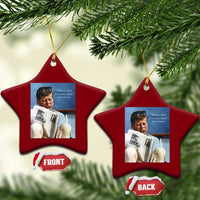 John F. Kennedy Smoking Smoker Ceramic Ornament If Not Us Who If Not Now When Quote