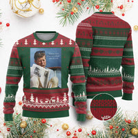 John F. Kennedy Smoking Smoker Ugly Christmas Sweater If Not Us Who If Not Now When Quote