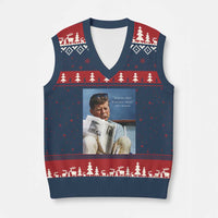 John F. Kennedy Smoking Smoker V-Neck Knit Sweater Vest If Not Us Who If Not Now When Quote