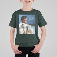 John F. Kennedy Smoking Smoker T Shirt For Kid If Not Us Who If Not Now When Quote
