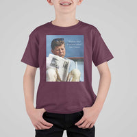 John F. Kennedy Smoking Smoker T Shirt For Kid If Not Us Who If Not Now When Quote