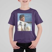 John F. Kennedy Smoking Smoker T Shirt For Kid If Not Us Who If Not Now When Quote