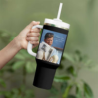 John F. Kennedy Smoking Smoker Tumbler With Handle If Not Us Who If Not Now When Quote