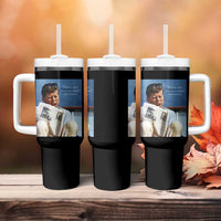 John F. Kennedy Smoking Smoker Tumbler With Handle If Not Us Who If Not Now When Quote