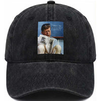 John F. Kennedy Smoking Smoker Washed Cotton Baseball Cap If Not Us Who If Not Now When Quote