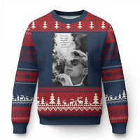 John F Kennedy Cigar Smoking Sunglasses Ugly Christmas Sweater Those Who Dare To Fail Miserably Can Achive Greatly